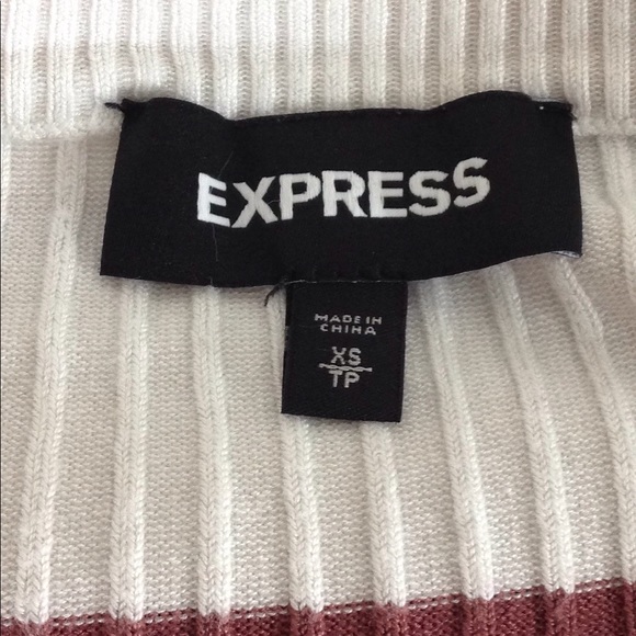 Express Color Block Stripe Brown/Cream/Black Sweat - Picture 11 of 13